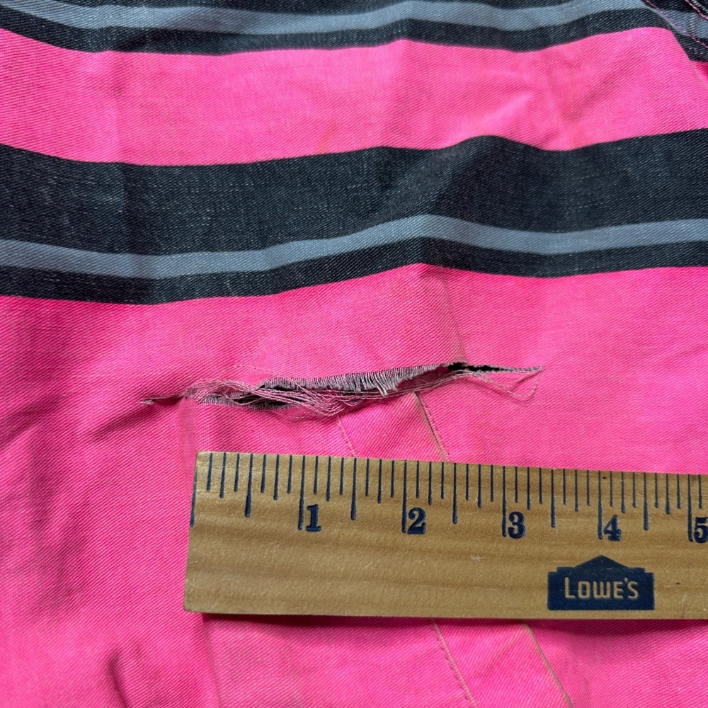 Vintage Thrashed Wrangler Brushpopper Jacket Pink Striped Western Bomber XXL - Picture 6 of 9